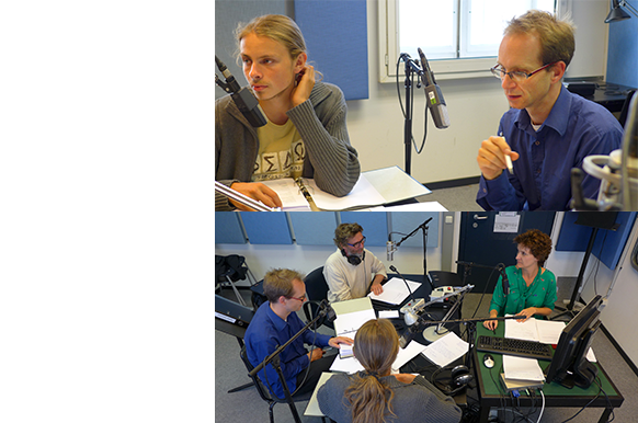 Die Fachjury bei der Arbeit: Ornitologe Johannes Hohenegger (li.) und Ernst Reitermaier (re.) für die Kunst. Christian Scheib und Elke Tschaikner (im Hintergrund) sprachen für "le weekend" wie so oft mit einer Stimme.
